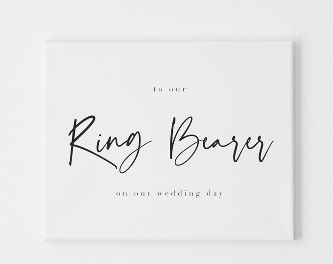 WEDDING DAY Card for Ring Bearer, Day of Wedding Card for Ring Bearer, Card from Bride and Groom, Wedding Day Cards, Day of Cards