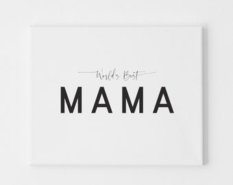Best Mama Mother's Day Card, Card for Mom on Mother's Day, First Mother's Day Card, Simple Card, Mama Card, World's Best Mom