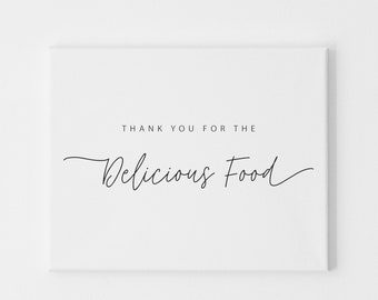 Thank You for the Delicious Food Card for Wedding Caterer, Thank You Card for Wedding Vendor, Day of Wedding Cards from Bride and Groom