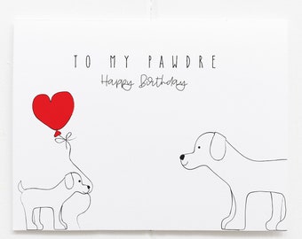 Carte de joyeux anniversaire de chien à papa, anniversaire de papa de chien, joyeux anniversaire drôle, carte d’anniversaire de chien, carte de chiot