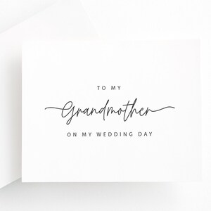 Para mi abuela en el día de mi boda, tarjeta para mi abuela en el día de mi boda, para mi abuela en el día de mi boda, tarjeta de boda para los abuelos