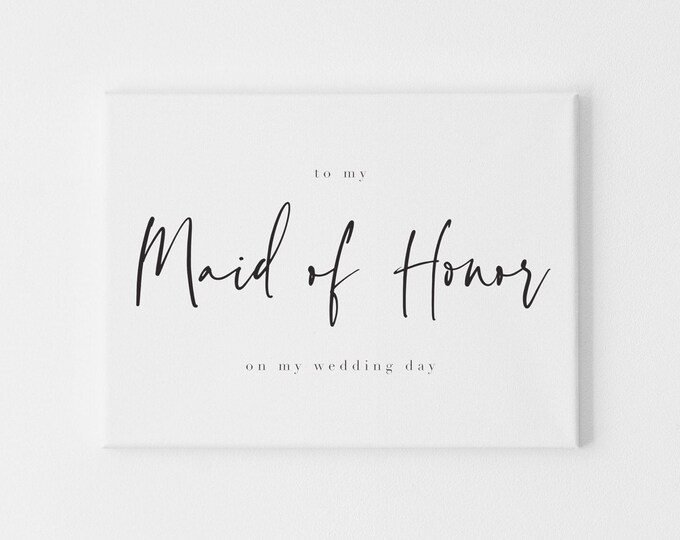 Maid of Honor Card for Wedding Day, Wedding Party Thank You Cards, Bridesmaid card on Wedding Day, Matron of Honor, Man of Honor Card