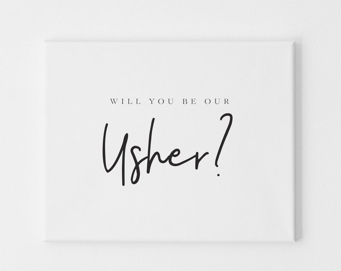 Will be our usher Proposal Card , Wedding Party Proposal Cards, Will You Be Our usher, Wedding Guest greeter Card, Be our Usher Card