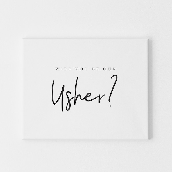 Will be our usher Proposal Card , Wedding Party Proposal Cards, Will You Be Our usher, Wedding Guest greeter Card, Be our Usher Card