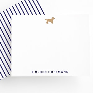 Personalisiertes Hunde Briefpapier für Jungen, personalisierte Geschenke, individueller Briefpapier für Kinder, Golden Doodle Briefpapier, Hunde Grußkarten für Kinder