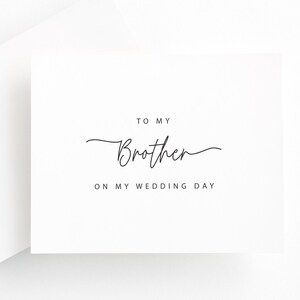 Para mi hermano en el día de mi boda, tarjeta, hermano en el día de mi boda, para mi hermano en el día de mi boda, tarjeta para el hermano del novio