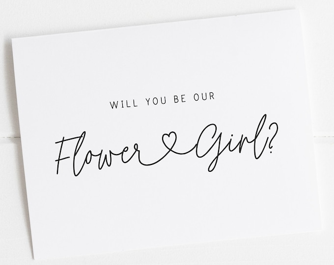 Card For Flower Girl, Will You Be Our Flower Girl, Flower Girl Proposal Card, Flower Girl Request Card, Be My Flower Girl, Flower Girl Card