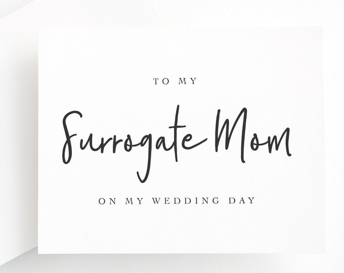 Simple Modern Card for Mother Figure on Your Wedding Day
