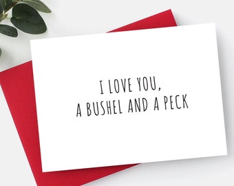 I Love You  Card for Husband, First Anniversary Card, Card for Boyfriend, Card for Girlfriend, Card for Husband, Card for Wife, Cute Cards