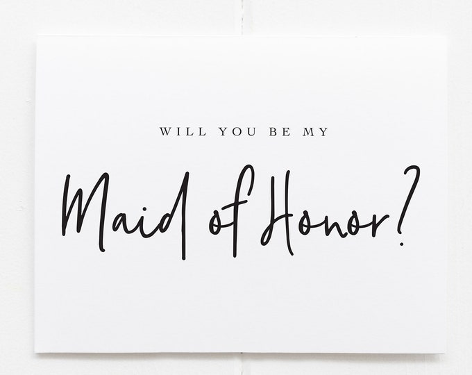 Will You Be My Maid of Honor, Maid of Honor Proposal Card, Card For Maid of Honor, Maid of Honor Request Card, Wedding Card Maid of Honor