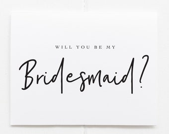 Bridesmaid Proposal Card, Will You Be My Bridesmaid, Bridesmaid Card, bridesmaid card proposal, Bridal Party, handwritten Font,