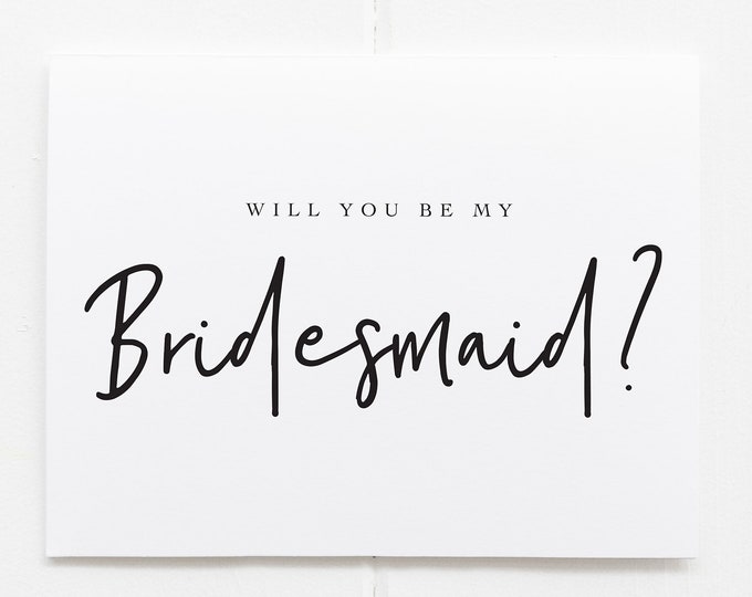 Bridesmaid Proposal Card, Will You Be My Bridesmaid, Bridesmaid Card, bridesmaid card proposal, Bridal Party, handwritten Font,