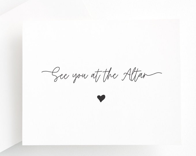 See You At The Altar, Simple Wedding Card, Groom Wedding Day Card, Bride Wedding Day Card, Card For Groom Wedding, Card For Bride Wedding