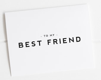 To My Best Friend On My Wedding Day, Best Friend Wedding Day Card, Bridesmaid Wedding Card, To My Best Friend Card, Bridesmaid Thank You