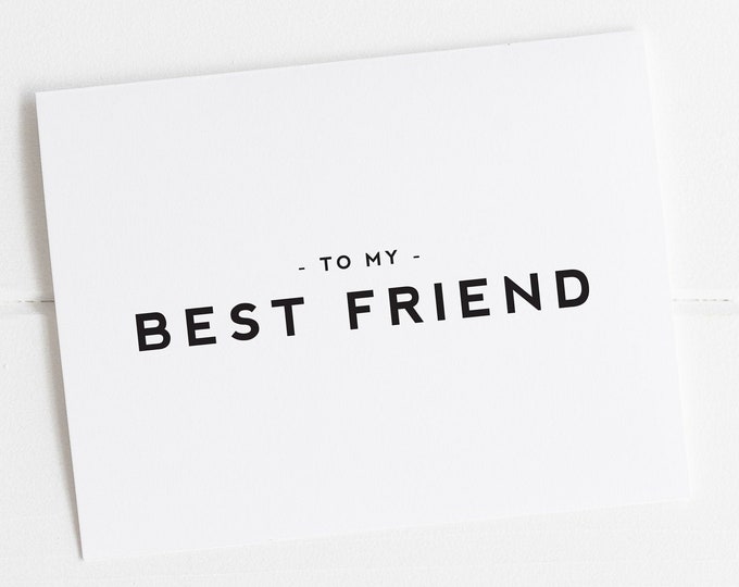 To My Best Friend On My Wedding Day, Best Friend Wedding Day Card, Bridesmaid Wedding Card, To My Best Friend Card, Bridesmaid Thank You
