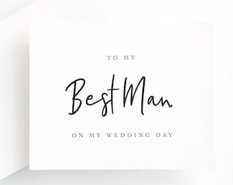 À ma carte Best Man, Carte de mariage Best Man, Merci Meilleur homme, Carte pour meilleur homme, Carte de remerciement de mariage, À mon meilleur homme Jour de mariage