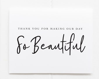 Wedding Planner Card, Thank You Beautiful Wedding, Wedding Decorator Thank You, Event Coordinator Card, Wedding Planner Card, Party Planner