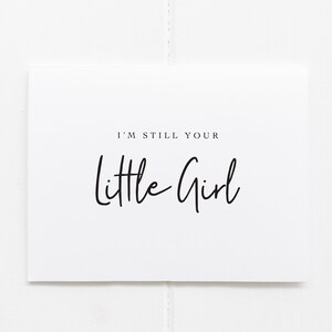 Tarjeta para papá en el día de la boda, Tarjeta "Siempre seré tu niñita", Tarjeta para el padre de la novia, Día de la boda de papá, Para mi papá en el día de mi boda