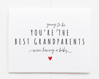 Grandparents Pregnancy Announcement Card, YWe Have a little news, We're Pregnant Card, Surprise Pregnancy Card