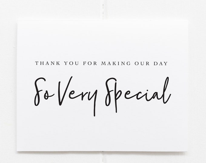 Thank You Wedding Card for Wedding Planner, Wedding Decorator Thank You, Wedding Designer Thank You, Party Planner Thank You, Special Day