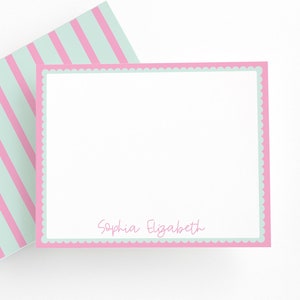 Cancelleria smerlata personalizzata, note di ringraziamento personalizzate, regalo di compleanno, biglietti con nome personalizzato, cancelleria, regalo hostess, regalo di Natale