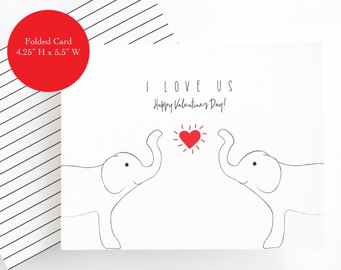 VALENTINES DAY CARD, Happy Valentines Day Cards, I Love Us Valentines Day Cards, Cute Valentines Card for him, I love You card, Be Mine