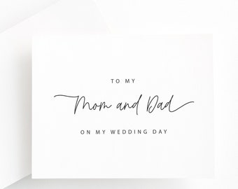 To My Mom and Dad Wedding Day Card, To My Parents On My Wedding Day, Parents Card, Card For Mom And Dad Wedding Day