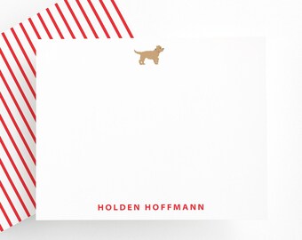 Personalisiertes Hundebriefpapier für Kinder, stationäre Jungen oder Mädchen, stationärer Hundebriefkarten-Hundebriefkarten-Kinderbriefpapierset