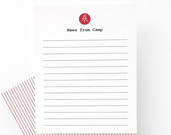 Camp Flat Notes, Stationery, Stationery, NEWS from Camp, Camp Stationery Set for Kids, Sleep Away Camp Cards for Kids Summer Camp