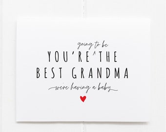 Pregnancy Announcement Card, You're Going To Be a Grandma, We Have a Little News, We're Pregnant Card, Pregnancy Reveal Card