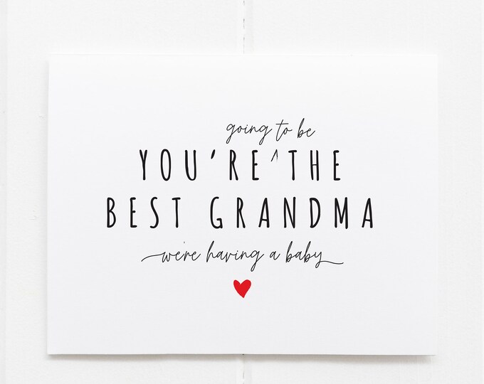 Pregnancy Announcement Card, You're Going To Be a Grandma, We Have a Little News, We're Pregnant Card, Pregnancy Reveal Card