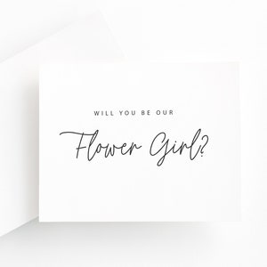 ¿Quieres ser nuestra niña de las flores? Tarjeta para niña de las flores, Tarjeta de propuesta para niña de las flores, Tarjeta de solicitud para niña de las flores, Sé mi niña de las flores, Niña de las flores