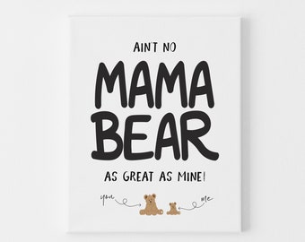 Mother's Day Mama Bear Card for Mom, Happy Mother's Day Cards, Birthday Cards for Mom, You're the best Mama Bear, Cards for Mama