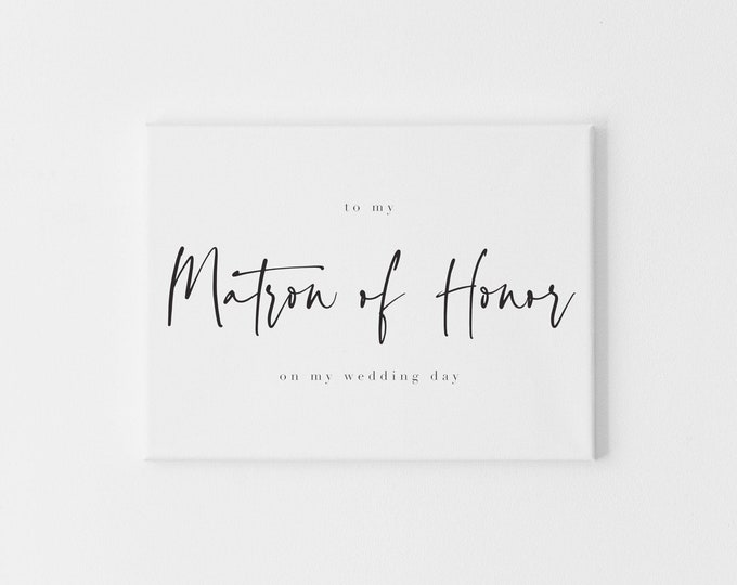 Wedding Day Card for Matron of Honor, Wedding Party Thank You Cards, Maid of Honor on Wedding Day, Bridesmaid Thank You, Man of Honor Card
