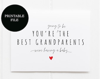 PRINTABLE Pregnancy Announcement Card, You're Going To Be Grandparents, Digital Pregnancy Announcement, Expecting New Baby Card