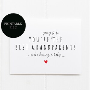 Faire-part de grossesse à imprimer, vous allez être grands-parents, faire-part de grossesse numérique, carte de naissance