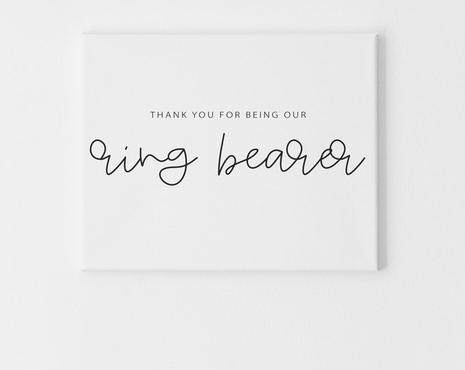 Ring Bearer Thank You Card, Wedding Day Thank you for Ring Bearer and Flower Girl, Wedding Party Thank You Notes, Day fo Wedding