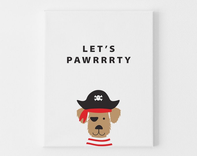 Dog Happy Birthday Pirate Card, Cute Pirate Cards , Birthday Pun Card, Dog Walker Gift, Kids Birthday Party Cards, Dog People Gifts