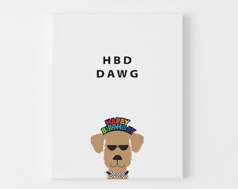 Dog Happy Birthday Card, Cute Kids Birthday Cards , Birthday Pun Card, Dog Walker Gift, Kids Birthday Party Cards, Dog People Gifts