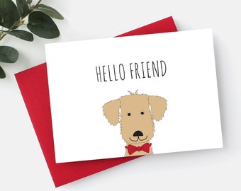 Cute Kids Stationery, Cute Dog Card, Thank you Notes from Boys