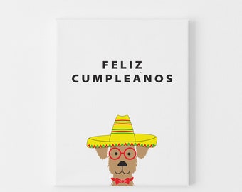 Dog Happy Birthday, Cute Kids Fiesta Birthday , Feliz Cumpleaños, Dog Walker Birthday, Kids Dog Stationery, Dog People Gifts