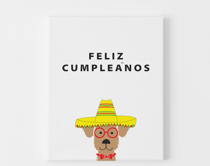 Dog Happy Birthday, Cute Kids Fiesta Birthday , Feliz Cumpleaños, Dog Walker Birthday, Kids Dog Stationery, Dog People Gifts