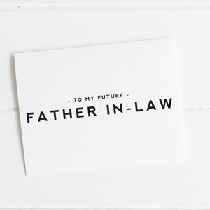 Tarjeta para mi suegro, suegro en el día de mi boda, tarjeta para mis suegros, tarjeta del padre del novio, padre de la novia, tarjetas de boda