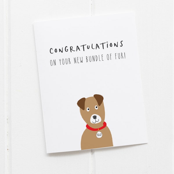 NEW DOG PARENT Card, New Dog card, new puppy card, new pet card, card for new dog, dog owner card, dog lover card, Dog parent card, dogs