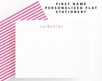 Personalized Stationery Set for Girls, Pink Traditional Name Stationery for Girls, Teacher Gift, Graduation Gift for Seniors