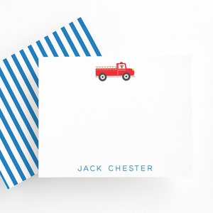 Briefpapier brandweerwagen, gepersonaliseerde bedankkaarten brandweerwagen, briefpapier jongens, bedankkaartjes jongens verjaardag, gepersonaliseerde kinderkaarten