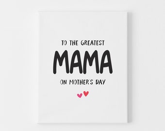 You're the Greatest Mama Mom Mother's Day Card, New Mom First Mother's Day Greeting Cards, Mother Daughter Card for Birthday