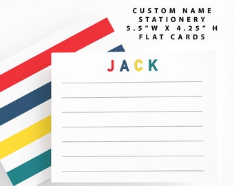 Personalisierte Briefkarten, Personalisiertes Geschenk, Briefpapier Set, Kinder Stationery Set, Dankeskarte, Personalisiert