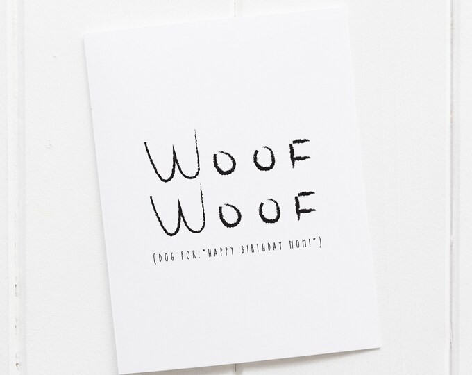 Birthday Card from the Dog, Cards for Human from the Dog, Happy Birthday mom, Dog Dad, Dog for Happy Birthday, Cards from Dogs , dog cards