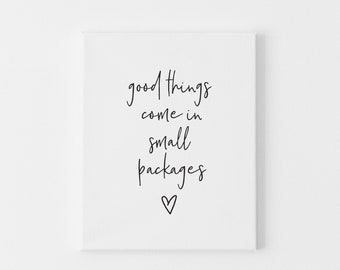 Pregnancy Announcement Good Things Come in Small Packages Card, New Baby Cards, Gift for Aunt, Baby Announcement, Expecting Baby Cards